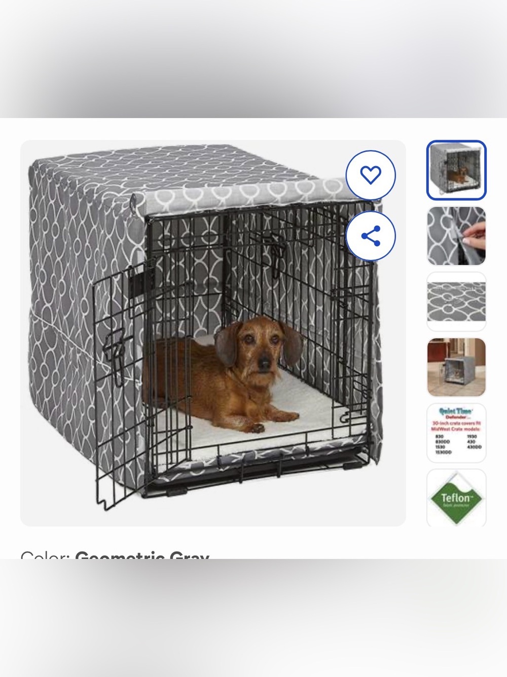 Dog crate cover